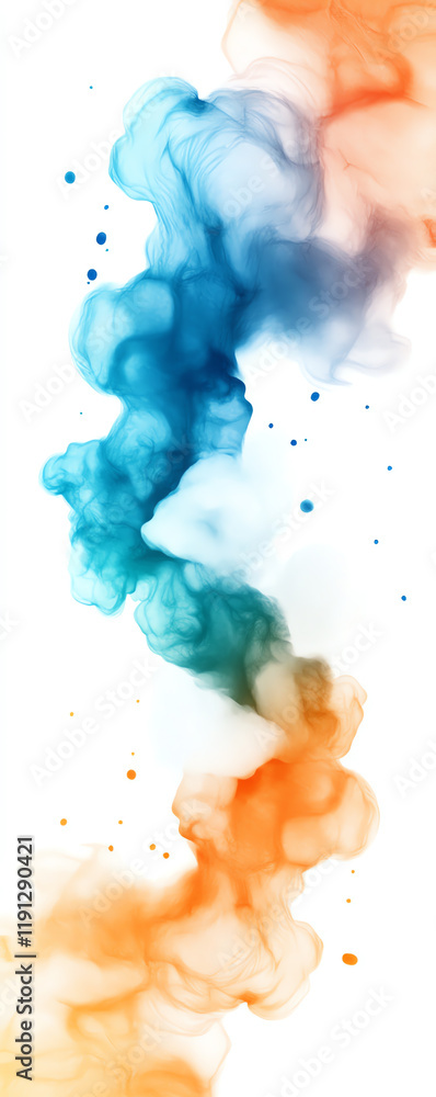 Poster abstract smoke in vibrant colors creates an artistic and dynamic visual effect, perfect for creative