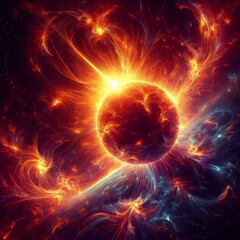 Solar Flare A vibrant dynamic texture capturing the intense ener