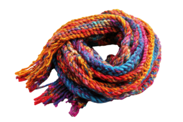 Colorful knitted scarf perfect for winter fashion and cozy warmth during chilly days