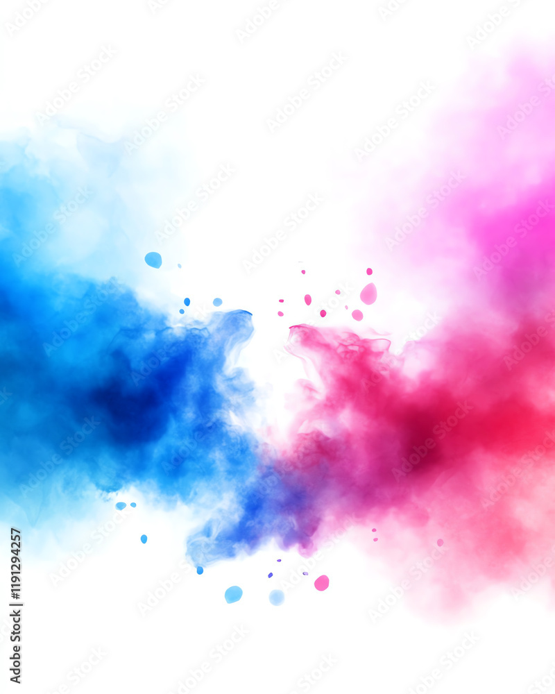 Poster colorful abstract splashes blend harmoniously, creating a vibrant artistic effect for design and cre