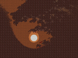 Paper texture background of Sun