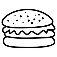 Hamburger icon in line style