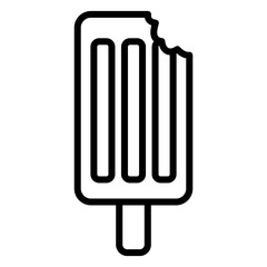 Popsicle in line style. Ice cream in line style