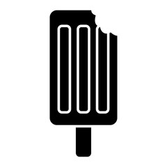 Popsicle in glyph style. Ice cream in glyph style