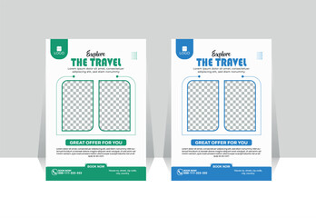 Creative Travel Agency Flyer Design Vector Templates | Perfect for  Posters, and Social Media