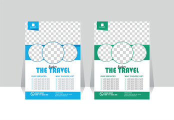 Creative Travel Agency Flyer Design Vector Templates | Perfect for  Posters, and Social Media