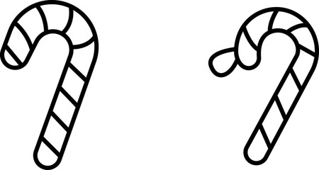  "Candy Cane Icon Representing Sweet Treats, Christmas Cheer, and Festive Holiday Traditions"