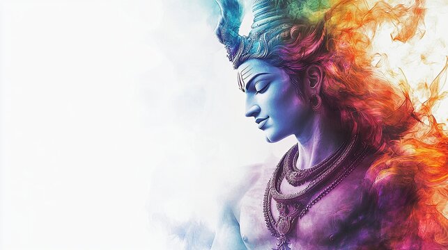 Hindu festival Maha Shivratri. Vector illustration Of Shivratri, Maha Shivratri with hindi massage om maha shivaya