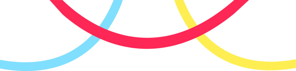 Curved lines birthday party decorations are colorful