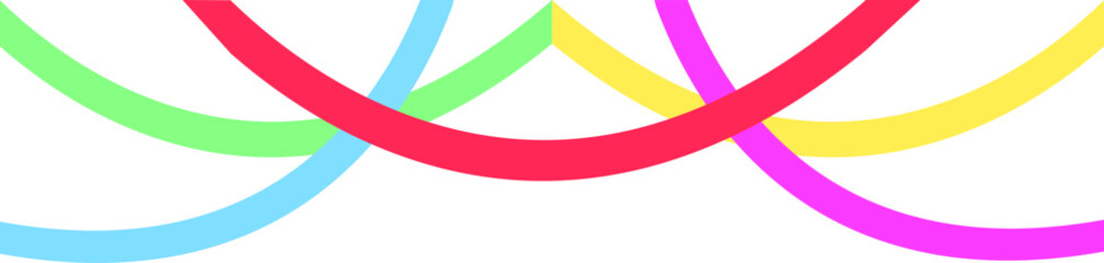 Curved lines birthday party decorations are colorful