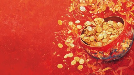 Vibrant Prosperity Chinese New Year Celebration Artwork