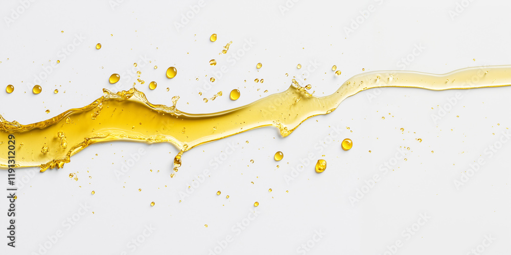 Aufkleber golden liquid flow: a dynamic stream of golden liquid cascades across the frame, creating a captivat