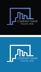 Real estate and home buildings logo icons template design, Real estate and home buildings logo icons template