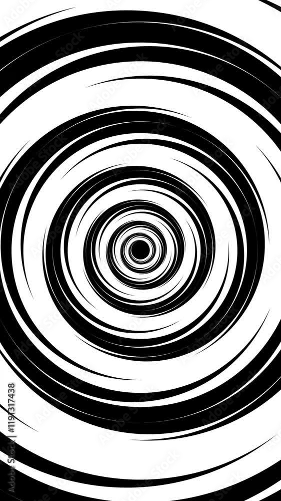 Poster vertical animation intro. hypnosis. a chaotic circle line, a maze. discounts that rotate in a circle