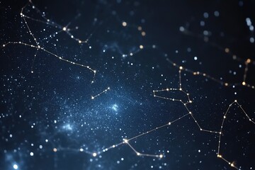 Fototapeta premium Cosmic constellations in a dark night sky