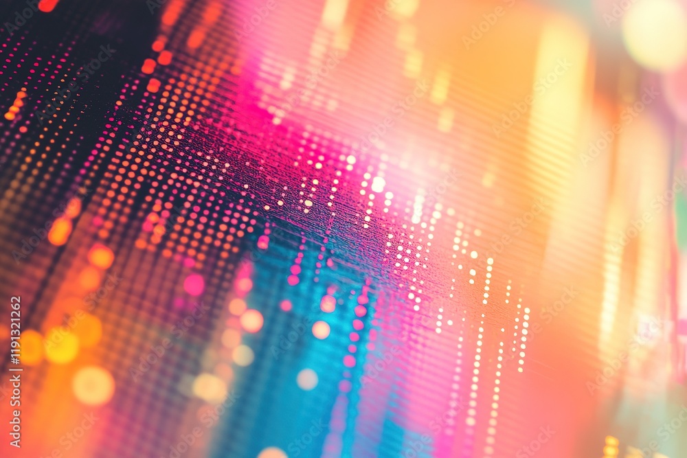 Poster abstract colorful data visualization
