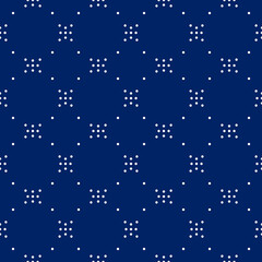 Blue and white seamless pattern background with dots