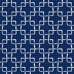 Dark blue and white seamless abstract pattern