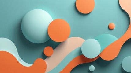 Vivid Abstract Background with Colorful Bubbles and Circles