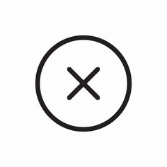 Obraz premium Close cancel delete icon vector sign