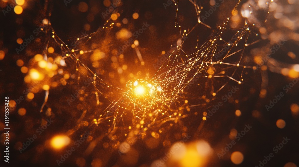 Fototapete Viruses invading human cells showcasing intricate interactions and cellular responses during infection process. Generative AI