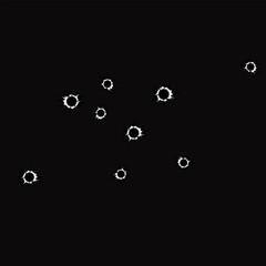 Bullet holes isolated vector illustration. For your design, game ui.