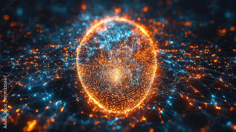Poster digital sphere: network connections and global data