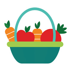 basket with vegetables 