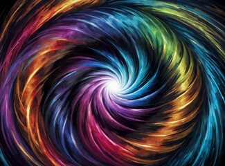 Espiral colorida abstrata e realista