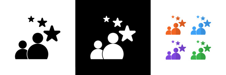 Expertise and Experience Icons. Black, White and Colorful