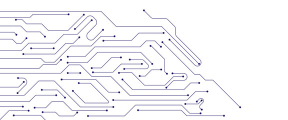 Abstract digital technology futuristic internet network speed connection white and blue background. Technology background with crossed lines and dots.