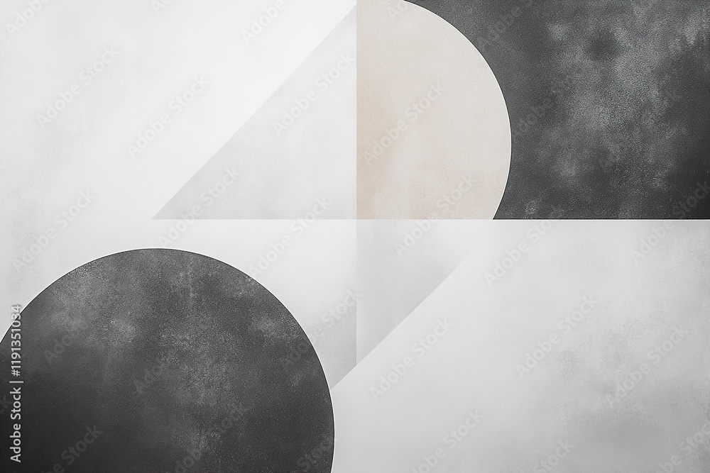 Poster scandinavian-inspired minimalist background with geometric shapes in soft tones for modern design ve