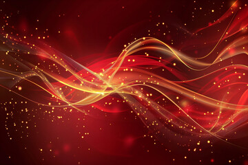 Festive Red Bokeh Background with Sparkling Glittering Lights and Shimmering Holiday Glow for Luminous Texture and Radiant Sparkles