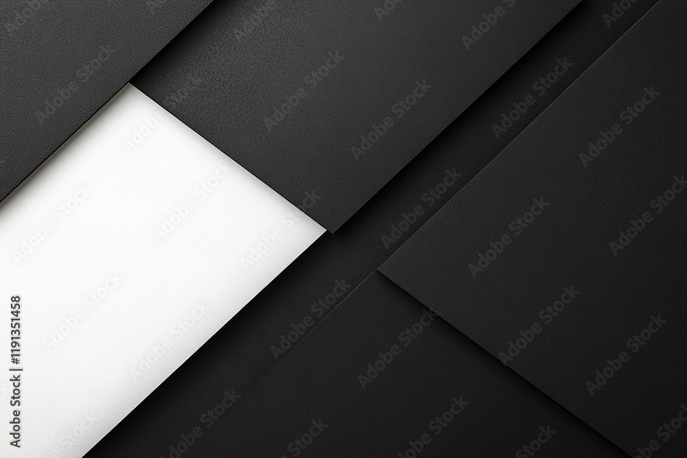 Aufkleber sleek black and white nordic-inspired background featuring minimalist geometric patterns and ample s