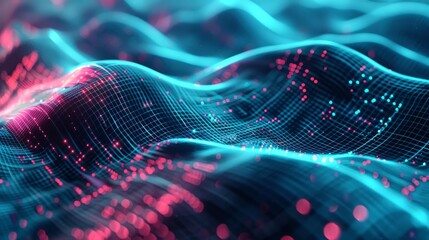 Abstract digital background representing advanced technology and science concepts with dynamic lines, geometric shapes, and futuristic elements for innovation, research, and data visualization