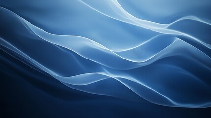 Obraz premium Abstract Blue Wave Pattern Digital Art Design