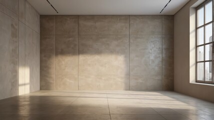 Fototapeta premium Empty room interior with hardwood floor and window