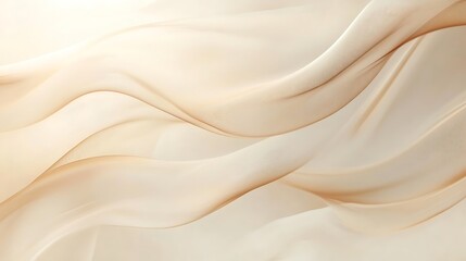 Obraz premium Abstract Beige Fabric Waves Flowing Gracefully