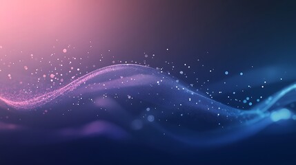 Abstract Pink Blue Wave Particle Background Design