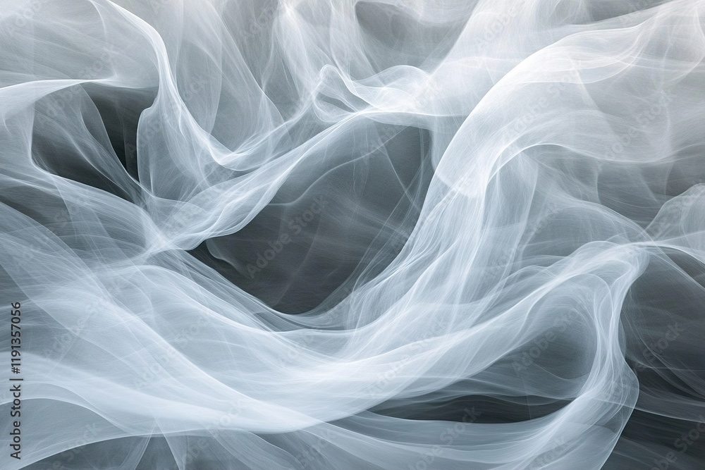 Poster explore soft flowing wind patterns in a minimalist nordic style background with ample space for text