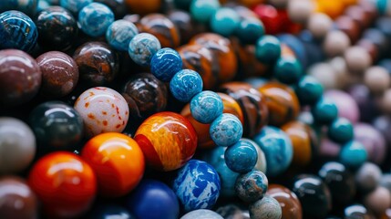 Vibrant Collection of Colorful Gemstone Beads for Jewelry Making