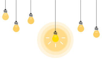 bulbs on a white background