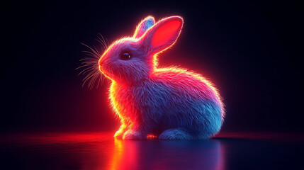 easter bunny with a heart