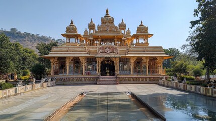 Fototapeta premium Golden Temple Architecture in India