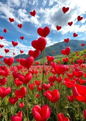 Obraz premium Simple seamless pattern red hearts png valentines love heart valentine vector romantic day holiday