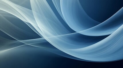 Abstract Blue and White Swirling Wave Design