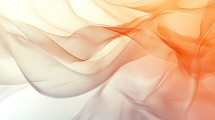 Obraz premium Abstract Orange and White Flowing Fabric Waves