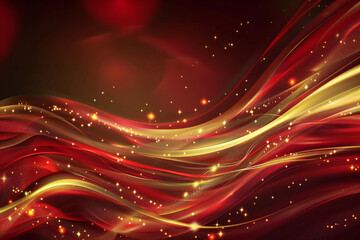 Festive Red Bokeh Background with Sparkling Glittering Lights and Shimmering Holiday Glow for Luminous Texture and Radiant Sparkles