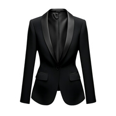 Elegant Black Womens Satin Collar Blazer Jacket Fashion Design wear chic suit look dark style vogue 
