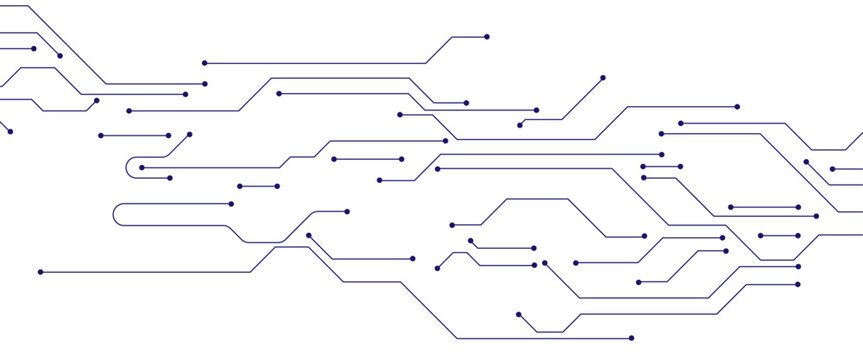 Abstract digital technology futuristic internet network speed connection white and blue background. Technology background with crossed lines and dots.